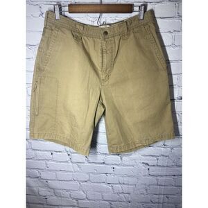 Columbia Mens Vertex Chino Shorts Size 34 Tan Khaki Zip Pocket Hiking Outdoor